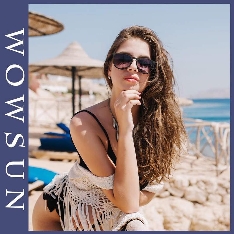 WOWSUN Vintage Round Polarized Sunglasses for Women and Men, green