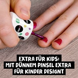 MINICO Premium Kinder Nagellack Pink, abziehbar, dermatologisch-getestet, kindgerecht, nachhaltig, vegan, wasserbasis, peel-off entfernbar