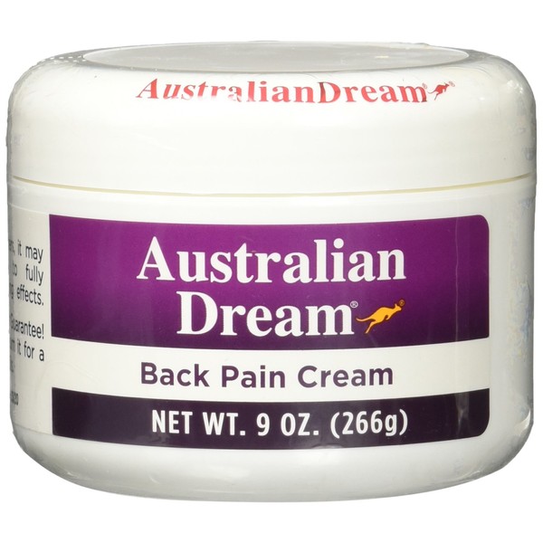 Australian Dream Back Pain Cream, 9 oz. Jar – Neck & Back Pain Relief for Minor Muscle Aches & Pains – Odor-Free, Non-Greasy, Non-Burning – Penetrating Pain Relief Cream, 100% Satisfaction Guaranteed