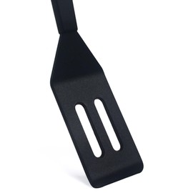 【2 Pack】Kunovo Small Spatula for Nonstick Cookware Mini Spatulas for kitchen Use,Heat-Resistant Silicone Thin Spatula Cooking Baking (Black-2)