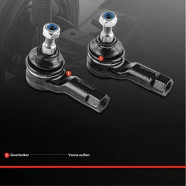 Frankberg 2 x Tie Rod End Front Axle Outer Compatible with C4 Aircross 1.6L 1.8L 2012-Present 4007 VU VV 2.2L 2.4L 2007-2013 4008 1.6L 1.8L 2012-2017 Replace# 381774