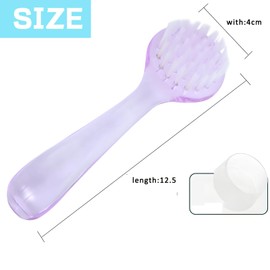 1 Pieces Facial Nail Cleaning Brush Set, Gentle Exfoliator and Deep Cleansing Brush for Makeup Removal, Skin Care and Massaging, Soft Bristle Brushes for Daily Use at Home or Salon (Purple)