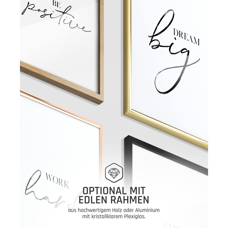 BLCKART Bathroom Poster Set, Stylish Bathroom Wall Pictures with Sayings,