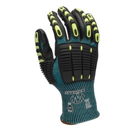 Walker's Men's A4 Impact & Cut Resistant Durable Flexible HPPE Shell Protective Utility Gloves with Foam Palm & TPR Bumpers, Medium