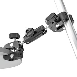 Kolasels Double Clamp, Super Clamp with 1/4" Screw Hole, All Metal; Camera Clamp, 360° Rotation, Magic Arm, Crab Scissors Clamp, Angle Adjustment, Anti-Loose, Bicycle, Motorcycle, Tripod, Umbrella