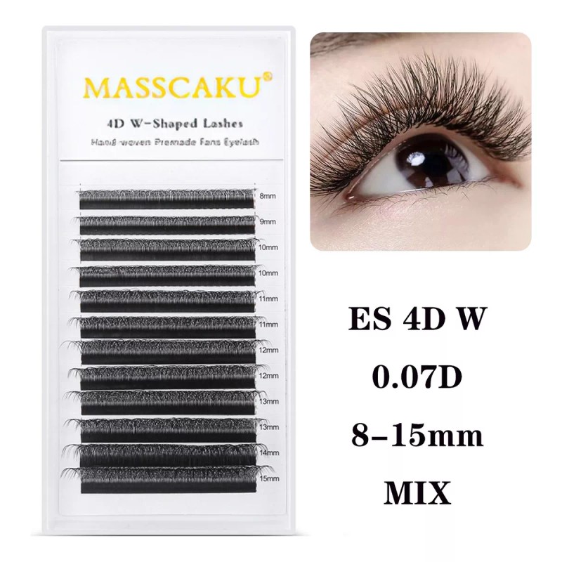 Masscaku Extensiones De Pestañas Masscaku 4d W Mix Matte