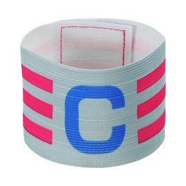 PATIKIL 12.2x2.5" Soccer Captain C Armband Unisex Elastic Nylon Arm Badge for Youth and Adult Team Training Adjustable Gray