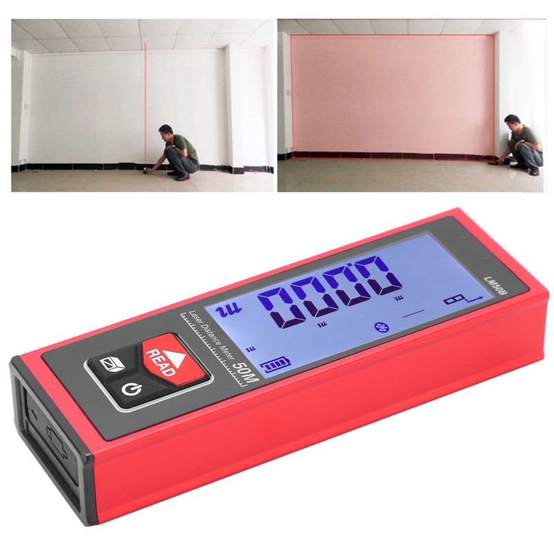 LM50B 50m/164ft Laser Range Finder Electronic Ruler Hand Held Mini
