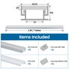 Muzata 5Pack 3.3FT/1M Spotless LED Channel Waterproof Silver Aluminum LED