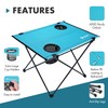 VILLEY Folding Camping Table, Portable Camping Table with 2 Cup