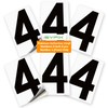 iSYFIX Black Vinyl Number 4 (Four) Stickers - 6 Pack 6 inch - Premium Decal, Reflective Background, Pre-Spaced for Mailbox, Signs, Window, Door, Car, Truck, Home, Business, Address, Indoor & Outdoor