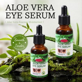 Aloe Vera Eye Serum, Anti-Aging Under Eye Serum to Minimize Wrinkles, Dark Circles & Puffy Bags, Lifting for Sagging Skin, Daily Moisturizing Delicate Skin Around Eyes for Women & Men