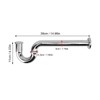 Brass Sink Drain Tubing Set Silver Slick Finish No Ageing