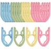 20pcs Folding Clothes Hangers, Plastic Portable Folding Coats Hanger, 4