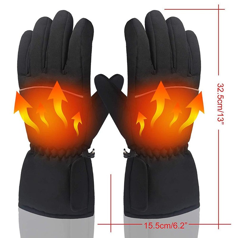 Winter Heated Gloves Waterproof Electric Thermal Glove Non Slip and
