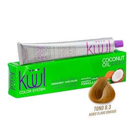 KÜÜL - Color System Tinte Permanente para Cabello Tono 8.3 90 ml, con Aceite de Coco, Filtro UV y Colágeno, Prolonga Intensidad del Color, Aporta Hidratación, Brillo y Sedosidad, Coloración Cabello