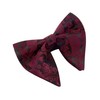 GUSLESON Paisley Burgundy bow tie Adjustable Pre-tied Big Bowtie and