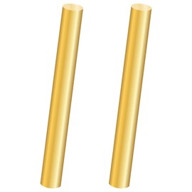 LAVMHAB Round Brass Rod 10mm x 200mm, Solid Round Brass Shaft Rods Brass Bars for DIY Craft (2 Pcs)
