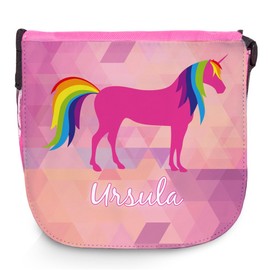 Shoulder Bag for Children with Name Ursula and Beautiful Unicorn Design Shoulder Bag for Girls