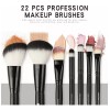 Maange Brochas De Maquillaje Professional,22 Piezas Set De Brochas Color