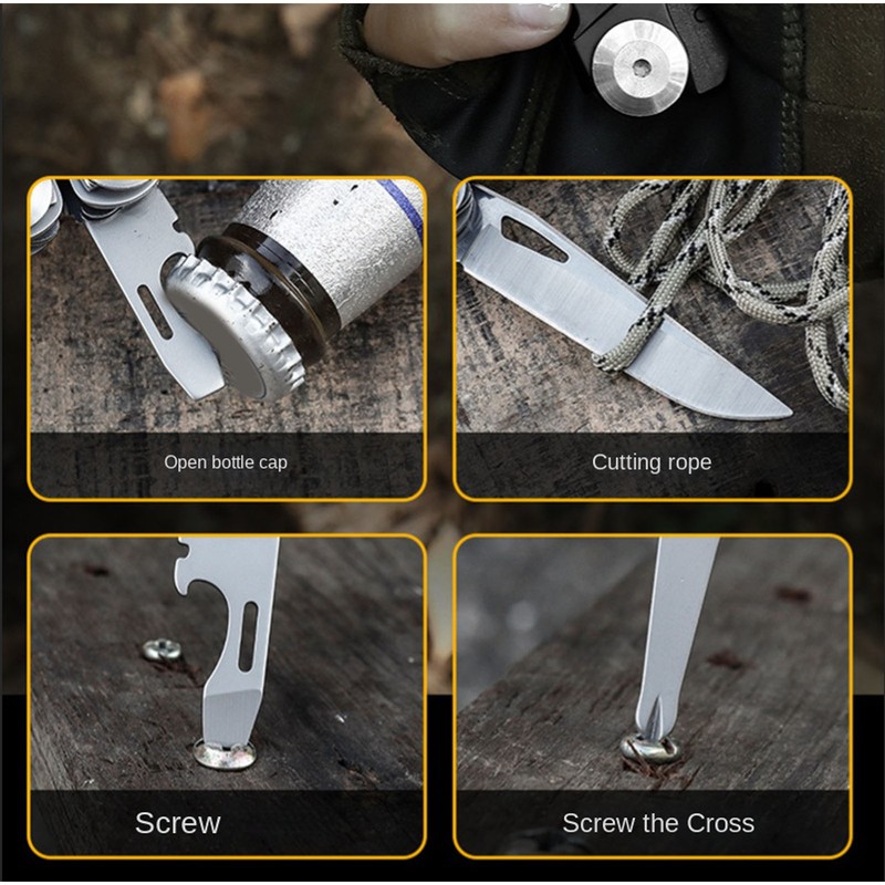 Multitool Knife Stainless Steel High Hardness Effort Saving Ergonomic Pocket