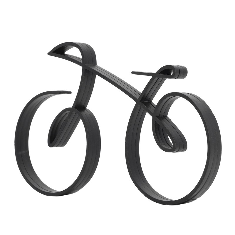 Minimalistic Bike Sculpture Metal Modern Wire Framed Style Bike Ornament