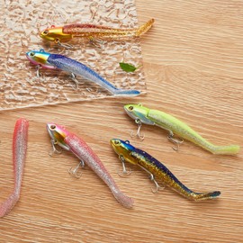 Aoarashi Lure Sea Bass Lure Flounder Jig Head Worm 16g 22g 28g Set with Spare Worms Shad Worm Vibration Sea Bass Blue Fish Flounder Black Bass