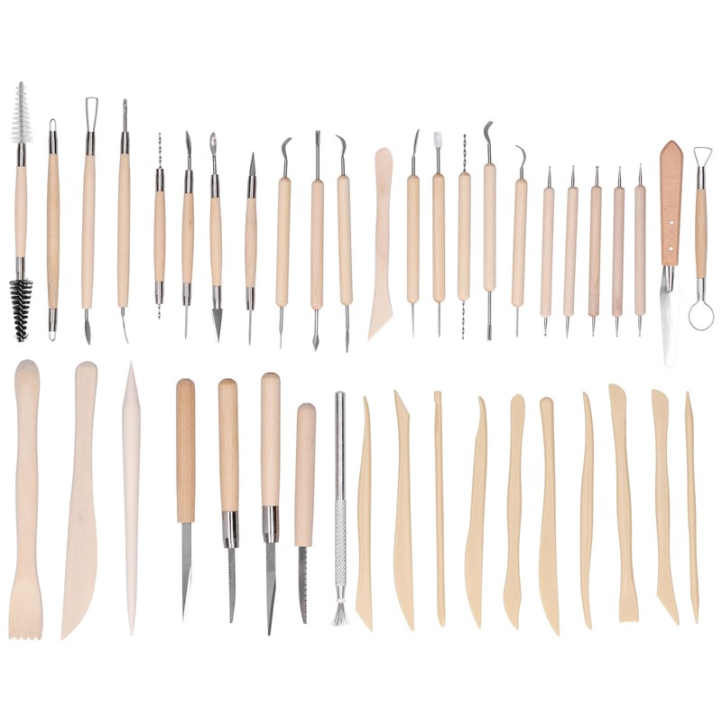 42Pcs Clay Tools Set Pottery Sculpting Carving Trimming Scraper Knife
