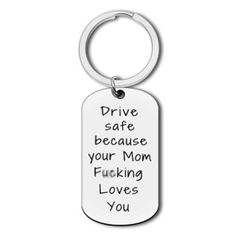 Driver Keyring Sweet 16 Gift for Daughter Son Drive Safe Keychain Driving License Gift for Driver New Driver Gift to Son from Mother Funny Birthday Gift for Daughter Son Christmas Graduation Gifts