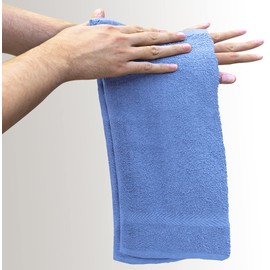 QCS Towels – 12 Pack Washcloths Set 30 x 30 cm, 100% Cotton Super Absorbent & Quick Dry Flannel Face Cloths, Fade Resistant and Soft Feel Fingertip Towels
