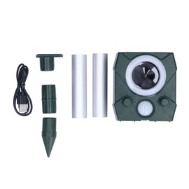 Solar Animal Repeller Smart Ultrasonic Mouse Animal Repellent for Farm Garden Yard Orchard