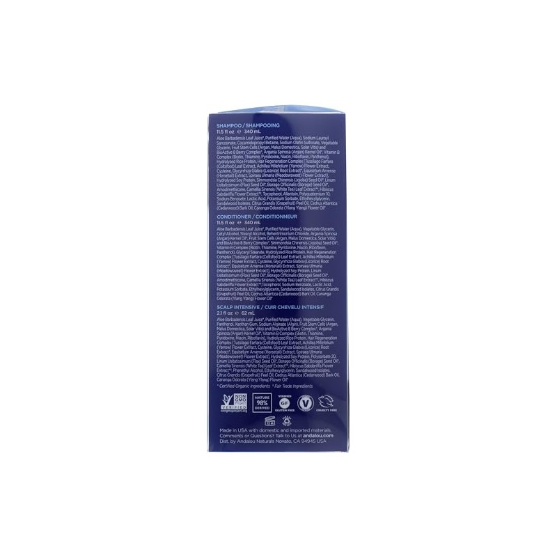 Andalou Naturals Age Defying Hair Thinning Treatment System, 3 Count