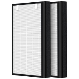 HSP003 True HEPA Filter Replacements for Air Purifier Filters HSP003,3 in 1 H13 True HEPA Filter with Activated Carbon Pre-Filter,2 Pack