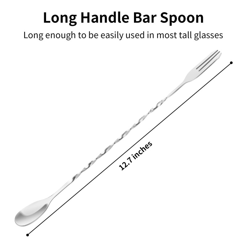 Bar Spoon Cocktail Mixing Spoon - Cuttte 2pcs Cocktail Stirrers