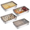 Set of 4 Fresh Food Storage Boxes, Fridge Organiser, Stackable