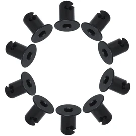 VPZMT .500 Grip 7/16" Aluminum Dzus Button Flush Allen Head Quarter Turn Fasteners (10-PACK) (Black)