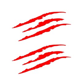 Ekakashop 2 Stück Autoaufkleber Klaue Kratzer Marks Reflektierender Aufkleber Auto Scheinwerfer Dekorativer Aufkleber Klauen Krallen Monster Wasserdichter Selbstklebend Sticker Styling Aufkleber