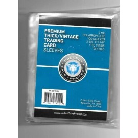 COLLECT SAVE PROTECT 100 VINTAGE CARD SOFT SLEEVES 2 3/4 X 3 7/8 BRAND NEW FREE SHIPPING