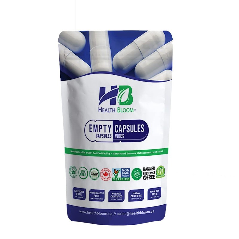 1000 Empty Gelatin Capsules Size 3 White. Opaque. Halal. Kosher.