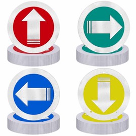 Amylove Trail Markers Reflective Trail Marker Pack Bright Trail Marking Reflectors for Hunting Hiking Driveway Camping Walking Backpacking Outdoors, Blue Green Red and Yellow (40 Pcs)