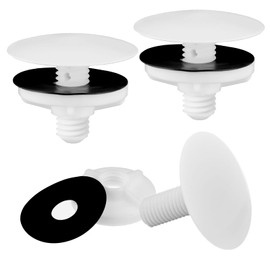 3 Pcs Faucet Hole Cover for Kitchen Sink, White Sink Faucet Hole Cover, 2 Inch Durable Plastic Sinks Plug Tap Holes Plate Stopper Countertop Blanking Cap Plug Covers for Home Kitchen Bathroom