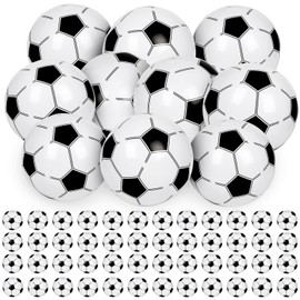 SAYAYA 40 Pieces Inflatable Soccer Beach Balls, 8 Inch PVC Blow Up Bouncy Balls Bulk Beach Toy for Sports Themed Soccer Birthday Party Decorations Summer Beach Pool Game Water Sand Party Favors