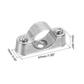 TA-VIGOR 10Pcs Pipe Support Pipe Bracket Clamp, 20mm Pipe Wall Mount Ceiling Mount Rigid Pipe Straps for Pipe Tube Wire Fixing, Laying Plumbing, Electricity, Exhaust