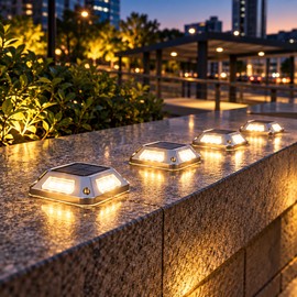 Solar Ground Lights for Outdoor Pathways – Waterproof LED Markers for Steps, Driveways, Walkways and Yards