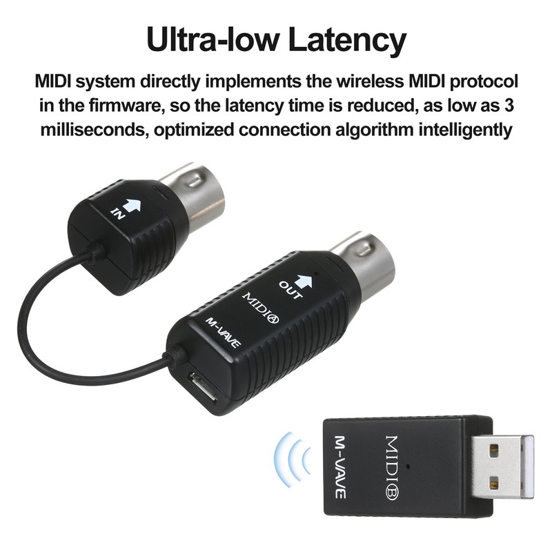 M-VAVE MS1 Mini Wireless Transmission System MIDI System MIDI Wireless