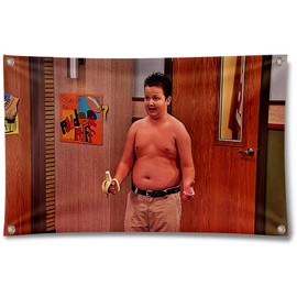 Shirtless Gibby iCarly Flag 3x5Ft Large Banner Compatible Tapestry HD Printing 100D Polyster for Patio Garden Man Cave Room Decor Outdoor/Indoor