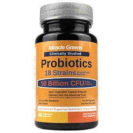 Powerful 50 Billion CFU Probiotics - 18 Strains, Stomach Acid Resistant, Shelf Stable | Highest Strength Bacterial Cultures – Keeps Digestive System Healthy | 1 Month Supply - Made in UK