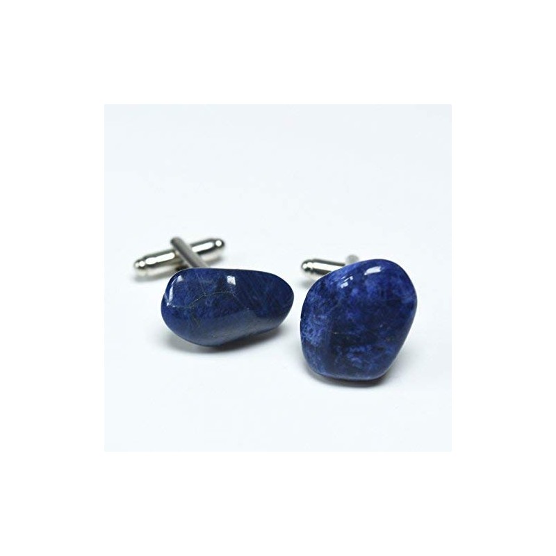 Custom Sodalite Stone Cufflinks - 1 Set
