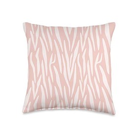 Grey & Gold Publishing Light Pink Yellow Zebra Print Animal AEW097 Throw Pillow, 16x16, Multicolor