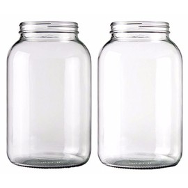 One Gallon Wide Mouth Glass Jar-Set of 2 - no lid